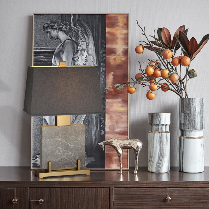 💡 Настольная лампа Table lamp marble Grey купить 💡 в Москве с доставкой, цена в Theretro