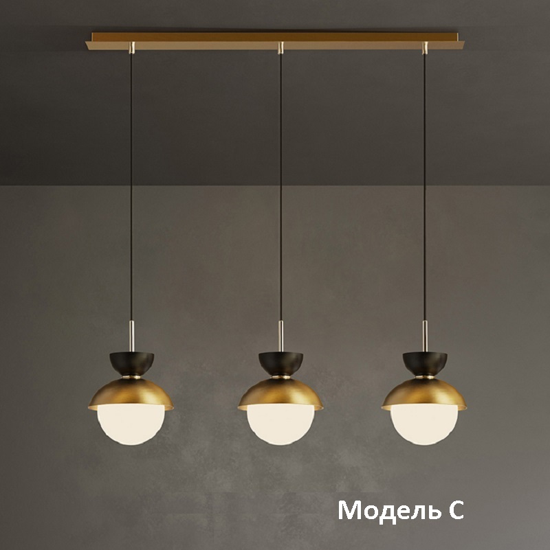 💡 Подвесной светильник в скандинавском стиле POMPON GOLD купить 💡 в Москве с доставкой, цена в Theretro