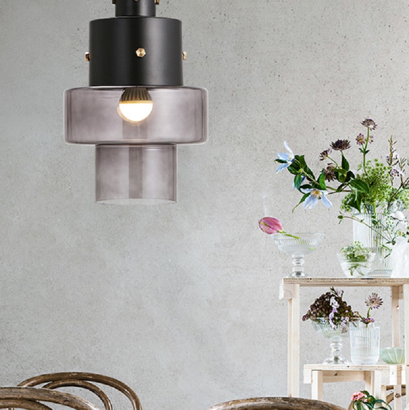 💡 Подвесной светильник Luna Glass Pendant Dark купить 💡 в Москве с доставкой, цена в Theretro