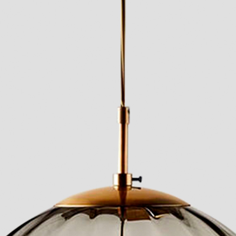 Светильник на подвесе с шарообразным плафоном из стекла ASKA фото 9