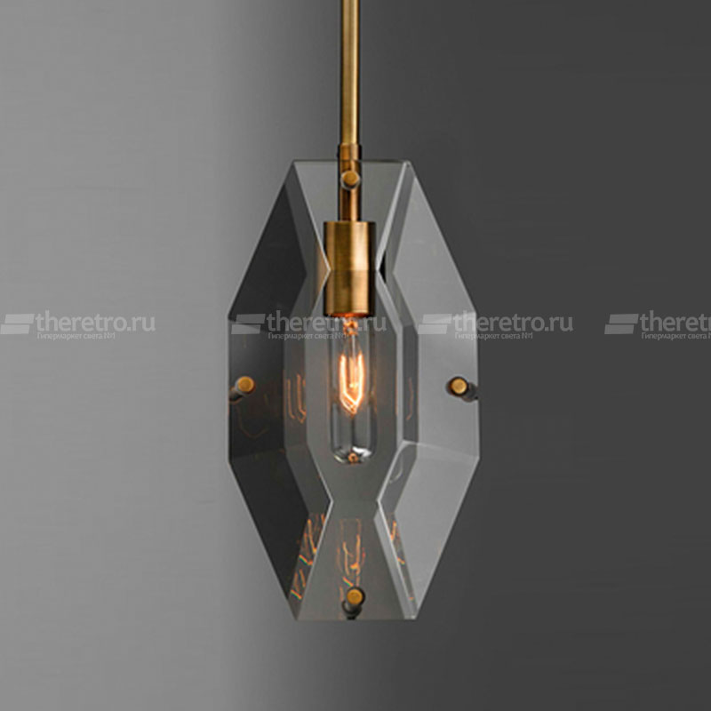 💡 Светильник из граненых стеклянных пластин на стойке TOPAZ купить 💡 в Москве с доставкой, цена в Theretro