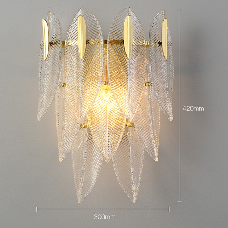 Настенный светильник в стиле постмодерн на металлическом каркасе и абажуром из стекла с рельефным узором NIBA WALL фото 11
