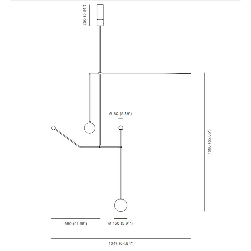💡 Дизайнерская минималистская люстра LINES 8 купить 💡 в Москве с доставкой, цена в Theretro