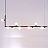 Серия реечных люстр с плафонами из стекла LINDA LONG 6 плафонов Черный B двойной плафон фото 4