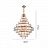 Серия дизайнерских люстр с каскадным абажуром из рельефных хрустальных подвесок геометрической формы SIMONETTA B фото 4