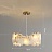 Кольцевая люстра на струнном подвесе с абажуром из стеклянных подвесок с эффектом «белый дым» STEIVOR 60 см   фото 2