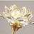 Подвесной светильник в виде цветка из стеклянных кристаллов в кольцевом каркасе LOTOS ONE 1 плафон  фото 9