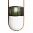 Дизайнерский реечный светильник со стеклянными подвесными плафонами FARG ЗеленыйD фото 5