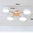 Светодиодная потолочная люстра с элементами из дерева TIDEN 5 плафонов  Белый фото 5
