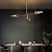 Серия люстр с конусообразными плафонами из стекла на горизонтальных рейках MAXIMA 6 лампы черный фото 8