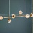 Реечный светильник с разнонаправленными шарообразными плафонами из рельефного стекла VERENA LONG фото 6