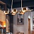 Дизайнерский светодиодный потолочный светильник в стиле постмодерн TRIAL 5 плафонов Золотой фото 7