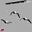 Светильники чайка 6 плафонов Черный Прямоугольная база фото 10
