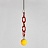Подвесной светильник с декоративной цепью CHAIN Красный фото 4