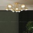 Серия люстр с шарообразными плафонами и металлическими абажурами в форме полусфер FABIANA 10 ламп латунь фото 12