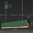 Светодиодный реечный подвесной светильник BOOK 3 Зеленый120 см   фото 2