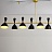 Металлический реечный светильник с подвижными плафонами TRUMPET LINE 6 плафонов Черный фото 3