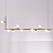 Серия реечных люстр с плафонами из стекла LINDA LONG 10 плафонов Черный B двойной плафон фото 8