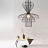 Подвесной светильник в индустриальном стиле из металлических прутьев фото 4