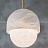 Дизайнерский подвесной светильник с грибовидным плафоном из натурального белого мрамора DITA фото 5