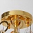 Золотая люстра со стеклянными подвесками 120 см   фото 16