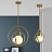 Подвесной светильник в скандинавском стиле со стеклянным плафоном в каркасе из колец WHIM 30 см   фото 5