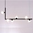 Серия реечных люстр с плафонами из стекла LINDA LONG 7 плафонов Черный B двойной плафон фото 6