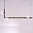 Серия реечных люстр с плафонами из стекла LINDA LONG 7 плафонов Черный B двойной плафон фото 5