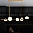Реечный светильник с шарообразными стеклянными плафонами разного диаметра на изогнутой рейке MATHIA LONG 5 ламп фото 6