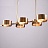 Дизайнерский светодиодный потолочный светильник в стиле постмодерн TRIAL 5 плафонов Золотой фото 3