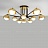 Серия люстр с шарообразными плафонами и металлическими абажурами в форме полусфер FABIANA 10 ламп черный фото 9