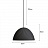 Современный светильник в форме гофрированной полусферы PUMPKIN 32 см  Черный фото 2