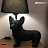 Светильник настольный собака Черный фото 5