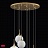 Светильник подвесной E27 6 плафонов 15 см  Золотой фото 6